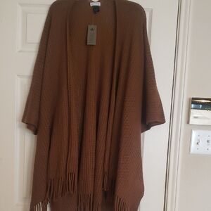 Brown Shawl/poncho OS